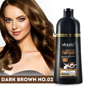 MOKERU Natural Coconut Oil Essence Hair Dye, Dark Brown