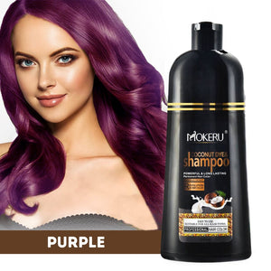MOKERU Natural Coconut Oil Essence Hair Dye, Deep Purple