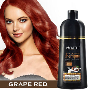 MOKERU Natural Coconut Oil Essence Hair Dye, Grape Red