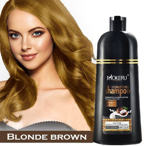 MOKERU Natural Coconut Oil Essence Hair Dye, Blonde Brown