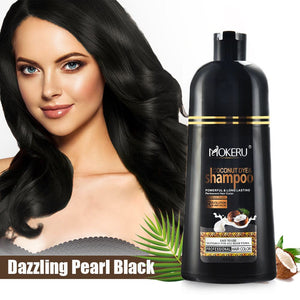 MOKERU Natural Coconut Oil Essence Hair Dye, Dazzling Pearl Black