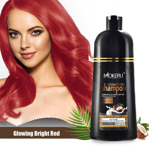 MOKERU Natural Coconut Oil Essence Hair Dye, Glowing Bright Red